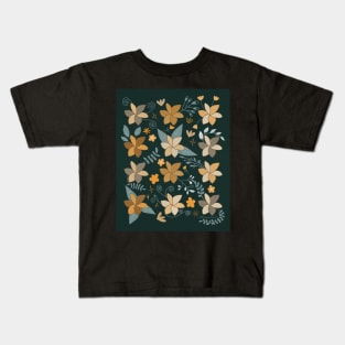 Folksy Wildflowers Kids T-Shirt